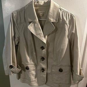 Super cute Coldwater Creek tan jacket size 16